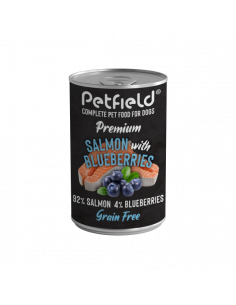 Petfield - Wetfood Dog - Salmon & Blueberries - 400gr