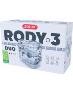 Gaiola Roedores Duo Rody 3- 41 x 27 x 41 cm- Branco