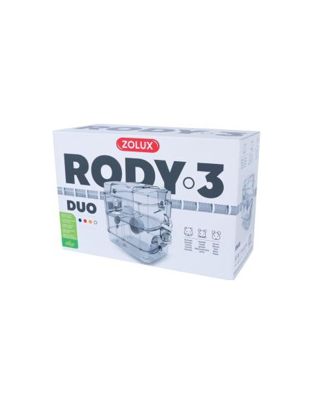 Gaiola Roedores Duo Rody 3- 41 x 27 x 41 cm- Branco