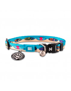 MAX & MOLLY - COLEIRA PARA GATO COM ID TAG "ALOHA"