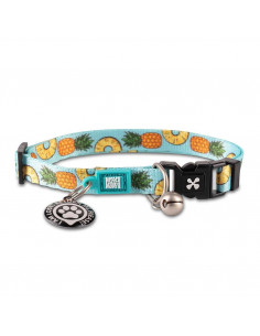 MAX & MOLLY - COLEIRA PARA GATO COM ID TAG "SWEET PINEAPPLE"