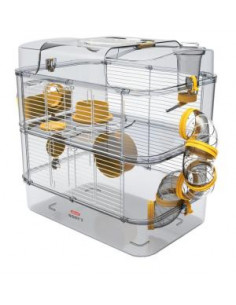 Gaiola Roedores Duo Rody 3- 41 x 27 x 41 cm- Amarelo 2