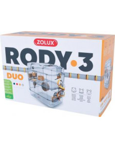 Gaiola Roedores Duo Rody 3- 41 x 27 x 41 cm- Amarelo