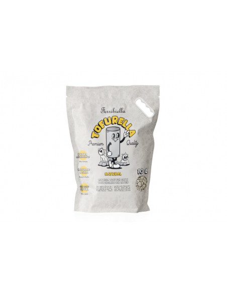 TOFURELLA - Areia de Tofu Para Gato - 10 L Natural Sem Fragrâncias Adicionadas