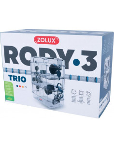 Gaiola Roedores Trio Rody 3- 41 x 27 x 53 cm- Azul