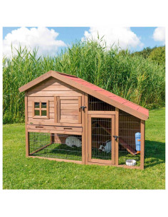 JAULA EM MADEIRA "NATURA" COM RECINTO (CASTANHA) 2