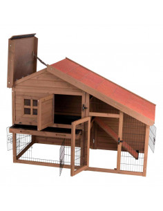 JAULA EM MADEIRA "NATURA" COM RECINTO (CASTANHA)