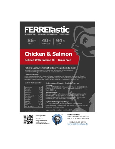 FERRETASTIC CHICKEN & SALMON - V2.0 - 7 KG