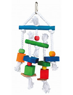 BRINQUEDO COM CORDA E MADEIRA