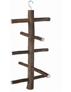 TREPADOR EM MADEIRA NATURAL P/ AVES