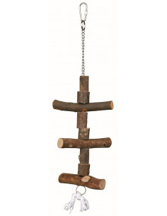 BRINQUEDO EM MADEIRA NATURAL P/ PERIQUITOS