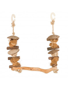 BALOIÇO EM MADEIRA NATURAL P/ AVES