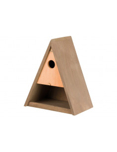 NINHO E COMEDOURO MADEIRA P/AVES