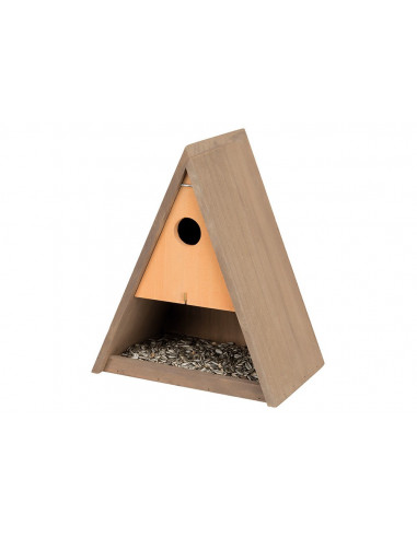 NINHO E COMEDOURO MADEIRA P/AVES