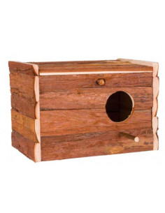 NINHO EM MADEIRA NATURAL P/ PERIQUITOS