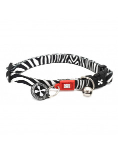 MAX & MOLLY - COLEIRA PARA GATO COM ID TAG "ZEBRA"