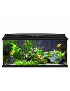 AQUA 80 C/FILTRO BIOLÓGICO & ILUMINAÇAO LED PRETO
