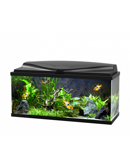 AQUA 80 C/FILTRO BIOLÓGICO & ILUMINAÇAO LED PRETO