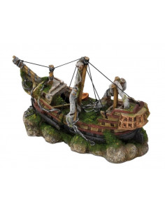 Decoração Poliresina - Three-Masted Ship - 30x12x17,5 cm