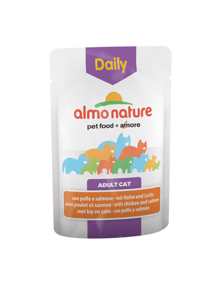 Almo Nature Cat Daily with Chicken and Salmon | Wet (Saqueta) | 70 g