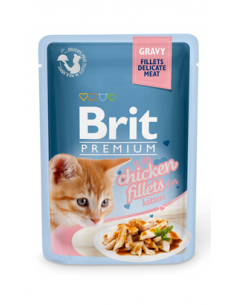 Brit Blue Cat Delicate Fillets in Gravy with Chicken for Kitten | Wet (Saqueta) | 85 g