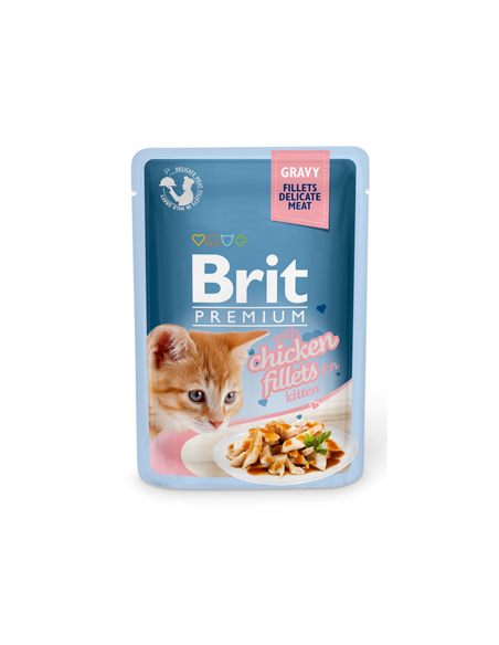 Brit Blue Cat Delicate Fillets in Gravy with Chicken for Kitten | Wet (Saqueta) | 85 g