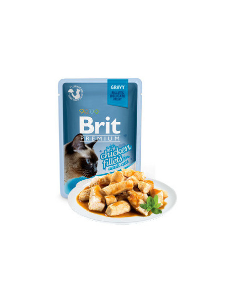 Brit Blue Cat Delicate Fillets in Gravy with Chicken | Wet (Saqueta) | 85 g