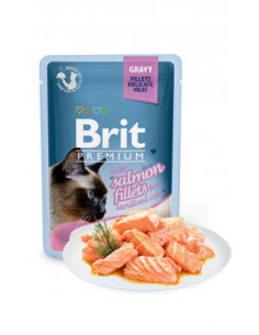 Brit Blue Cat Delicate Fillets in Gravy with Salmon for Sterilized | Wet (Saqueta) | 85 g