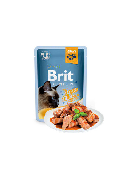 Brit Blue Cat Delicate Fillets in Gravy with Tuna | Wet (Saqueta) | 85 g