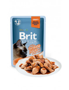 Brit Blue Cat Delicate Fillets in Gravy with Turkey | Wet (Saqueta) | 85 g