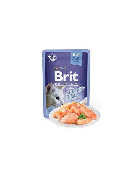 Brit Blue Cat Delicate Fillets in Jelly with Salmon | Wet (Saqueta) | 85 g