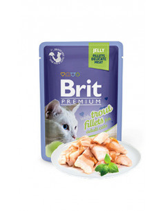 Brit Blue Cat Delicate Fillets in Jelly with Trout | Wet (Saqueta) | 85 g