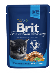 Brit Blue Cat Kitten Wet | Chicken Chunks (Saqueta) | 100 g
