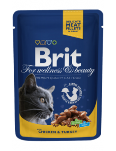 Brit Blue Cat Wet | Chicken & Turkey (Saqueta) | 100 g