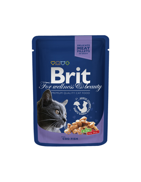 Brit Blue Cat Wet | Cod Fish (Saqueta) | 100 g