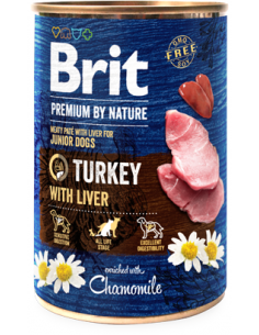 Brit Blue Nature Junior Dog Turkey with Liver | Wet (Lata) | 400 g