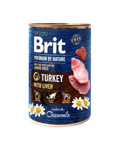Brit Blue Nature Junior Dog Turkey with Liver | Wet (Lata) | 800 g