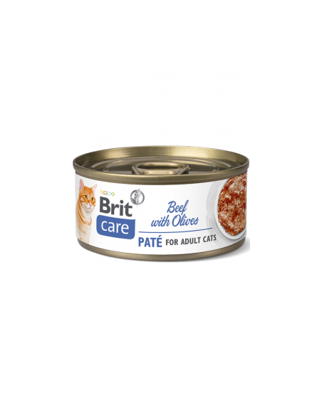 Brit Care Cat Beef Paté with Olives | Wet (Lata) | 70 g
