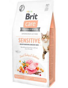 Brit Care Cat Grain Free Sensitive Healthy Digestion & Delicate Taste | Turkey & Salmon | 2 kg