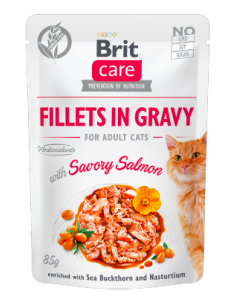 Brit Care Cat Savory Salmon in Gravy | Wet (Saqueta) | 85 g