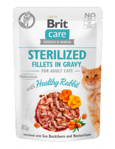 Brit Care Cat Sterilized Healthy Rabbit in Gravy | Wet (Saqueta) | 85 g