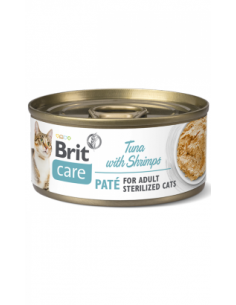 Brit Care Cat Sterilized Tuna Paté with Shrimps | Wet (Lata) | 70 g