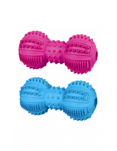 Trixie Brinquedo Denta Fun Dumbbell Natural Rubber | Cores Sortidas | 9 cm