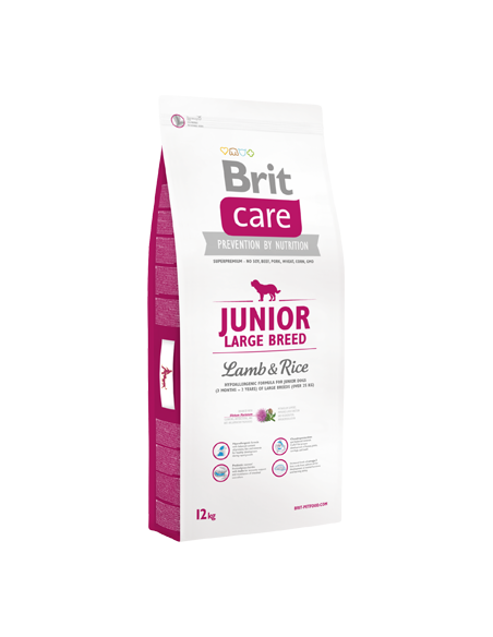 Brit Care Dog Junior Large Breed | Lamb & Rice | 12 kg