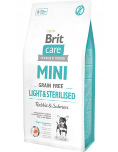 Brit Care Dog Mini Light & Sterilized Grain-free | Rabbit & Salmon | 400 g