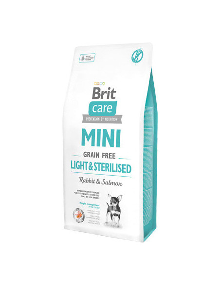 Brit Care Dog Mini Light & Sterilized Grain-free | Rabbit & Salmon | 400 g