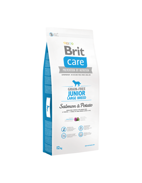 Brit Care Grain-free Dog Junior Large Breed | Salmon & Potato | 12 kg