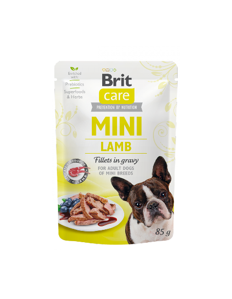 Brit Care Mini Lamb Fillets in Gravy | Wet (Saqueta) | 85 g