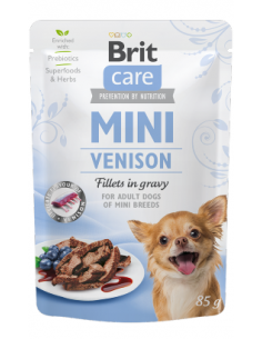 Brit Care Mini Venison Fillets in Gravy | Wet (Saqueta) | 85 g