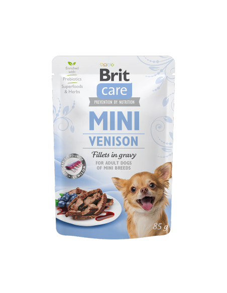 Brit Care Mini Venison Fillets in Gravy | Wet (Saqueta) | 85 g